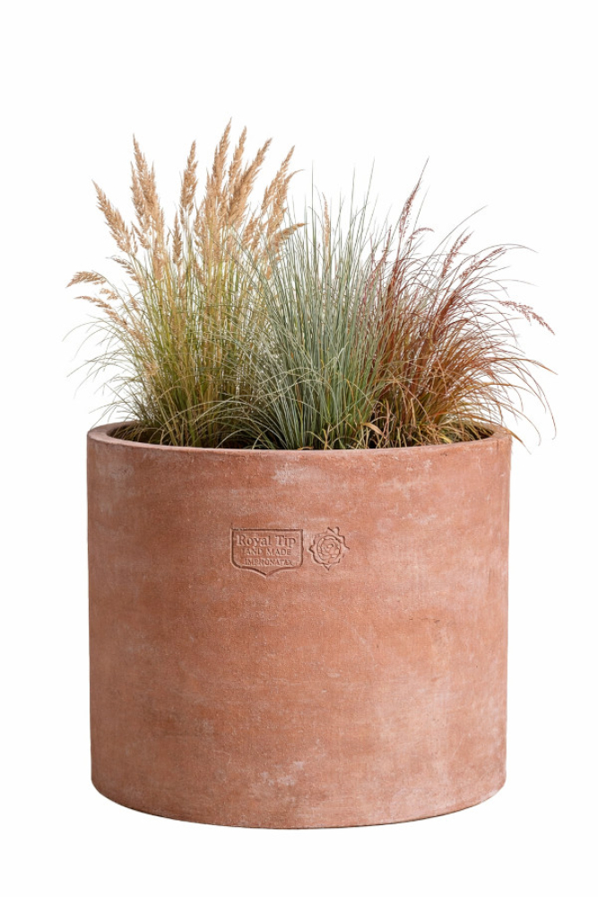 Pot cylindrique rond moderne en terre cuite Impruneta – design épuré et performance naturelle